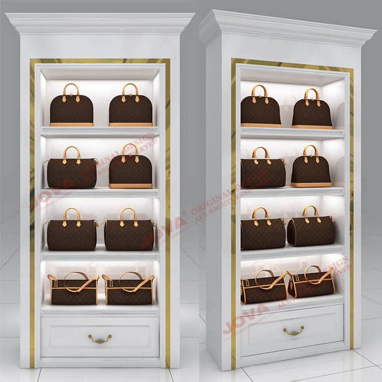 Women Boutique Bag Shop Handbag Wall Bags Display Cabinets