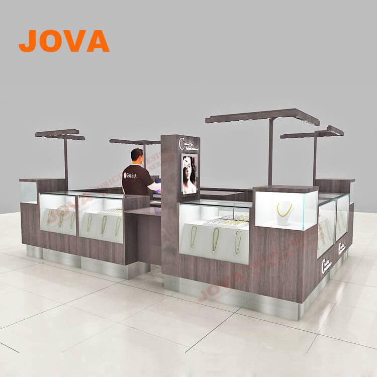 Modern Fireboard Finished Jewellery Shop In Shop Showcase Kiosk Jewelry Kiosk For Sale