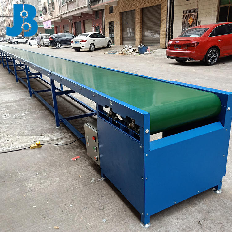 Guangzhou manufacturer custom motorized small size green flat pvc belt conveyor machine wide belt sander machine