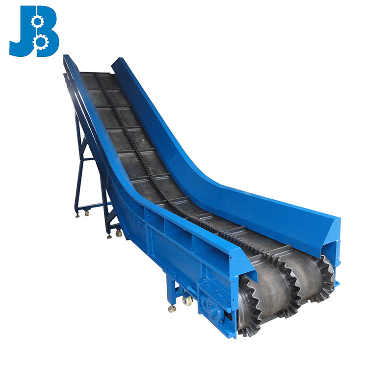 OEM custom portable mini cleated inclined belt conveyor made in guangzhou