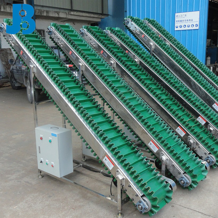 OEM custom portable mini cleated inclined belt conveyor made in guangzhou