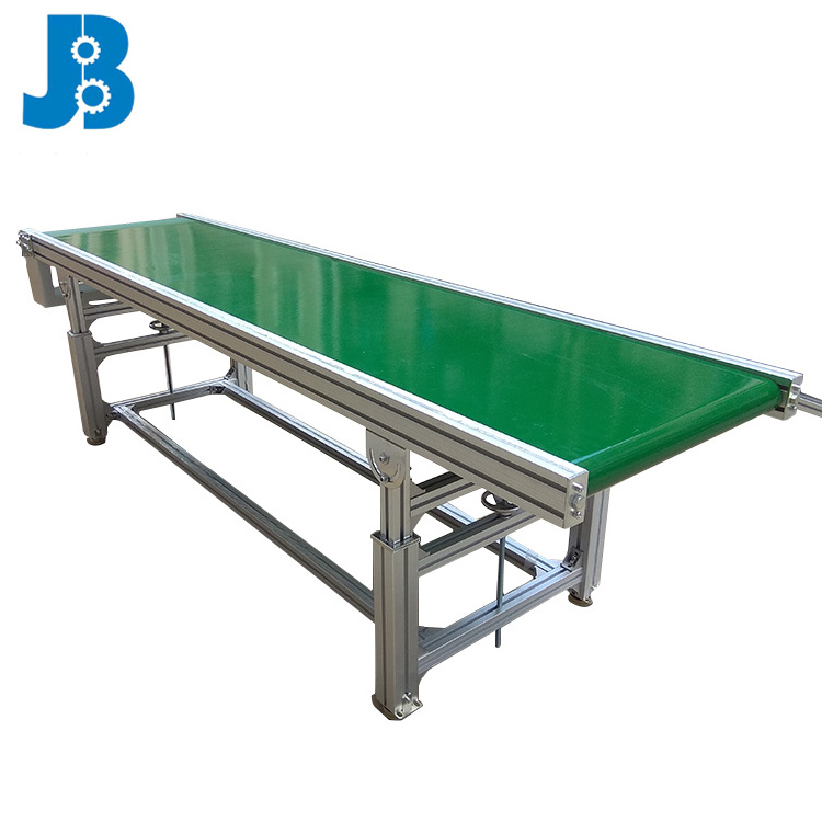 Guangzhou manufacturer custom motorized small size green flat pvc belt conveyor machine wide belt sander machine