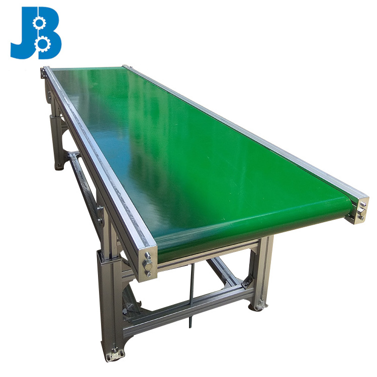 Guangzhou manufacturer custom motorized small size green flat pvc belt conveyor machine wide belt sander machine