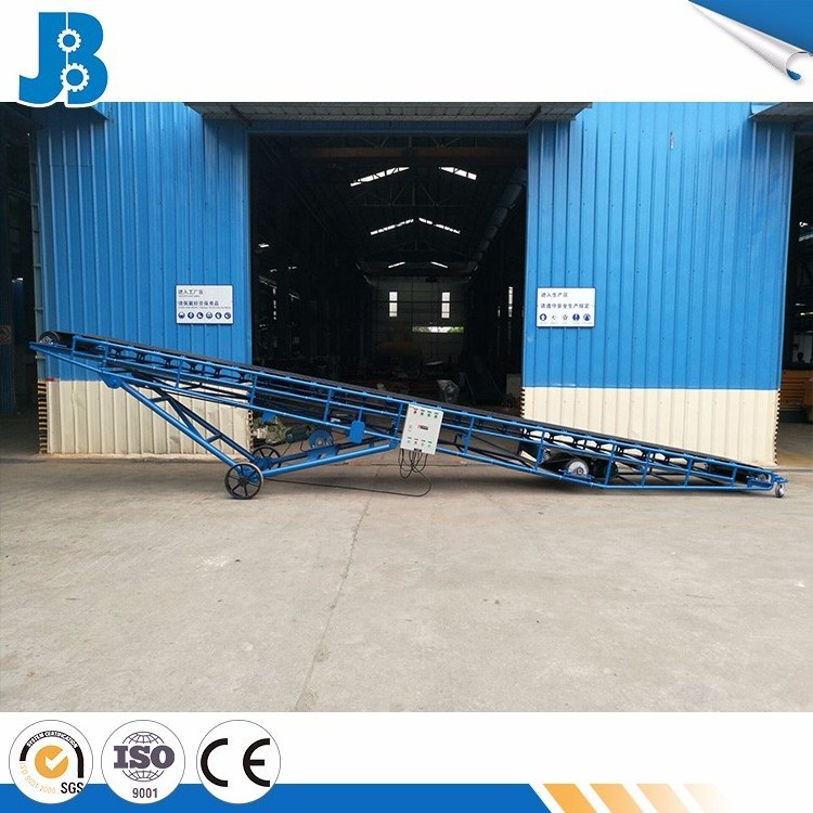 China factory mobile conveyor rubber grain belt conveyor machine for truck loading unloading with CE certificate