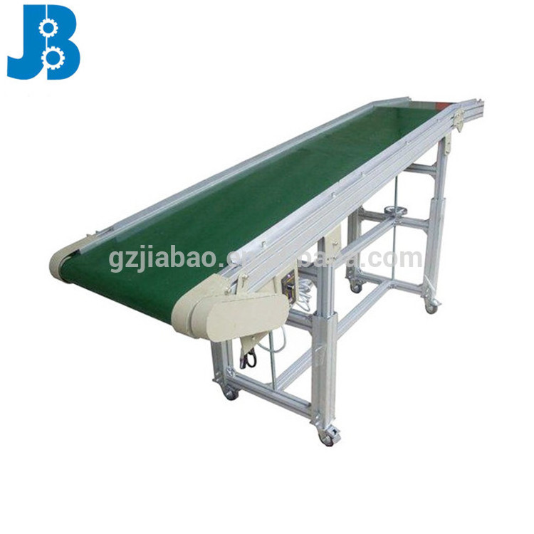 Reliable pvc belt conveyor with adjustable speed to transport boxes