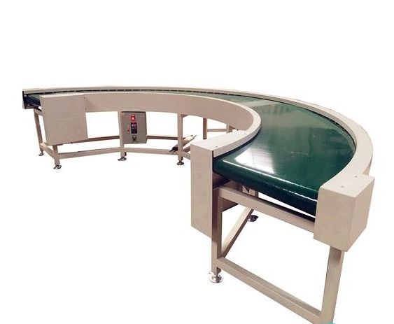 Factory custom bent belt conveyor ,turning 90 or 180 degree  belt conveyor