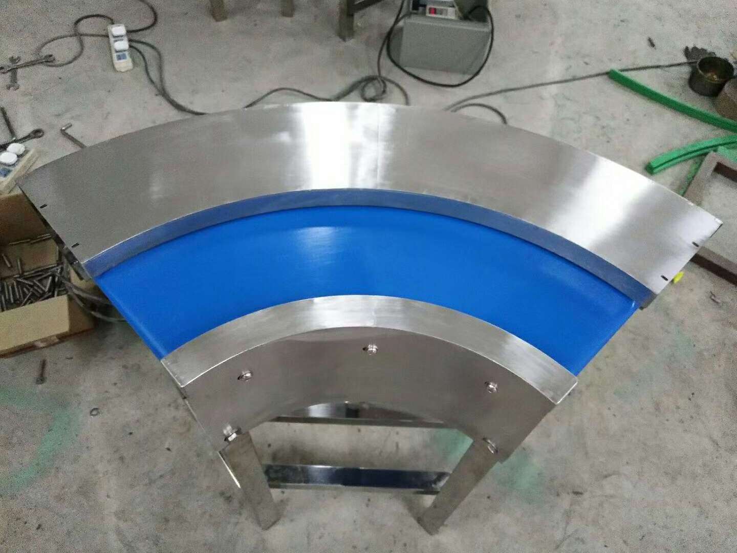 Factory custom bent belt conveyor ,turning 90 or 180 degree  belt conveyor