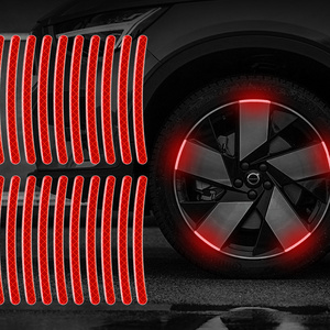 Custom Logo Bicycle Tire Wheel Fluorescent Security Decal Reflective Stickers For Bike Or Car