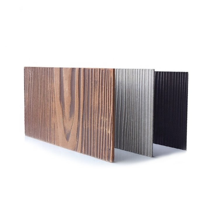 Wood Grain Siding Panel Fiber Cement floor Board for Decoration