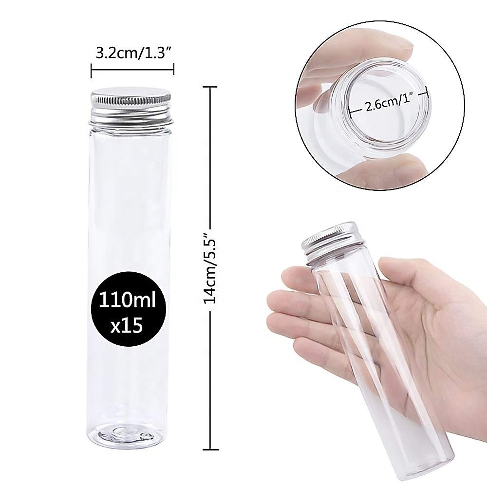 transparent laboratory clear plastic test tubes food grade plastic tube for liquid chocolate clear plastic tube with lid 100ml