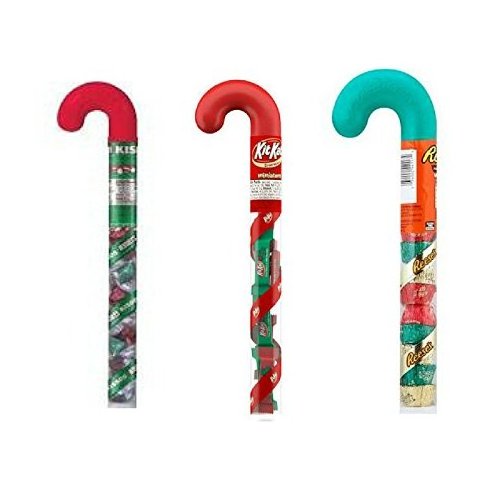 plastic candy cane tube for Christmas