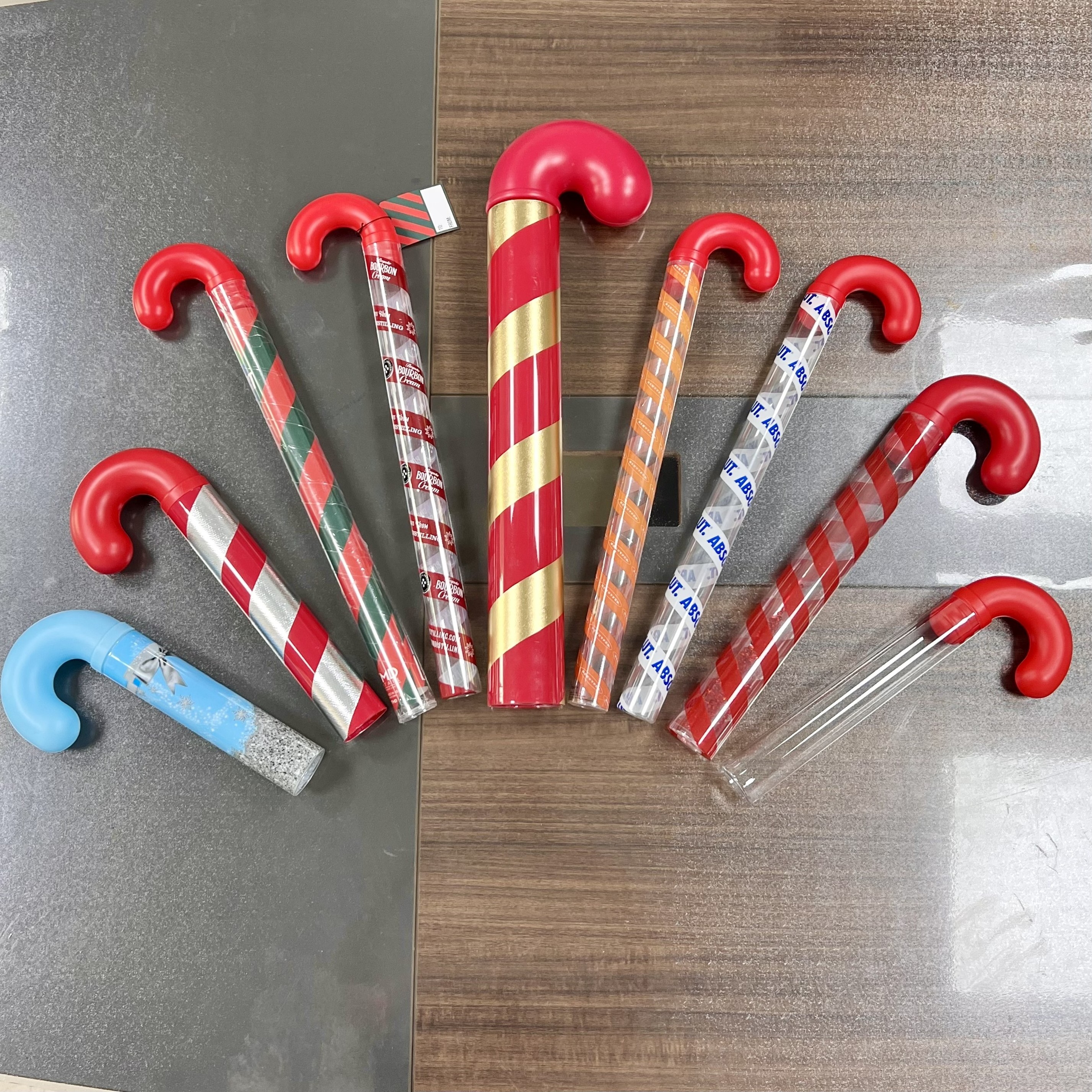 Christmas candy cane tube