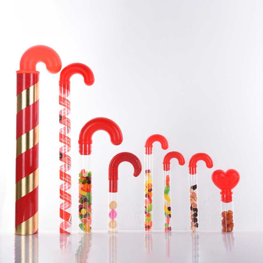 plastic candy cane tube for Christmas