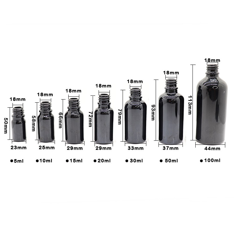 5ml 10ml 15ml 20ml 30ml 50ml 100ml High Quality Packing Cosmetic Empty Glass Beard Hair Essential Oil Bottle