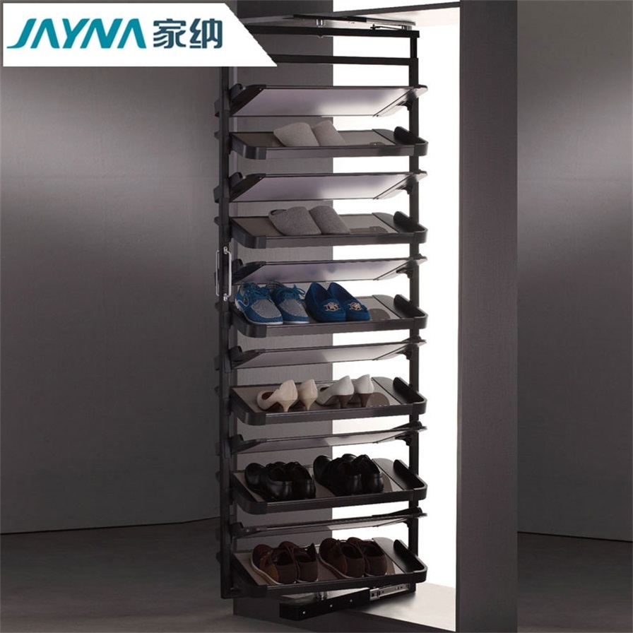 JAYNA Wardrobe Accessories  Multi-layer UV Metal Wood 360 Degree Rotating Shoe Cabinet Storage Shoe Racks Organizer