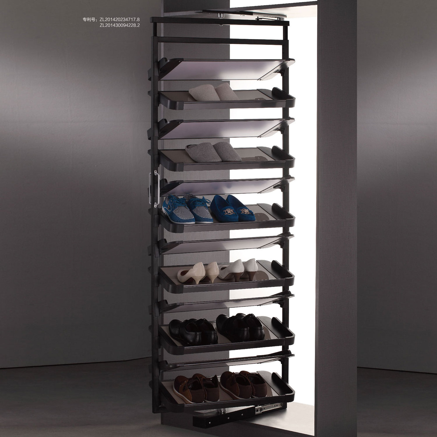 JAYNA Multi Layers Hot Sell Wardrobe Accessories UV Metal Material Shoe Rack for Cabinet