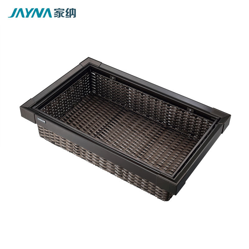 JAYNA Perfection Handmade Wardrobe Accessories Sliding Pull Out Rattan Storage Basket