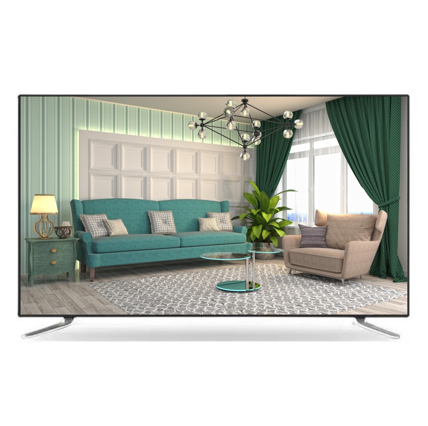 Tv factory smart 50/55/65/75 inch uhd led television 4k wifi tv 55 inch screen panel