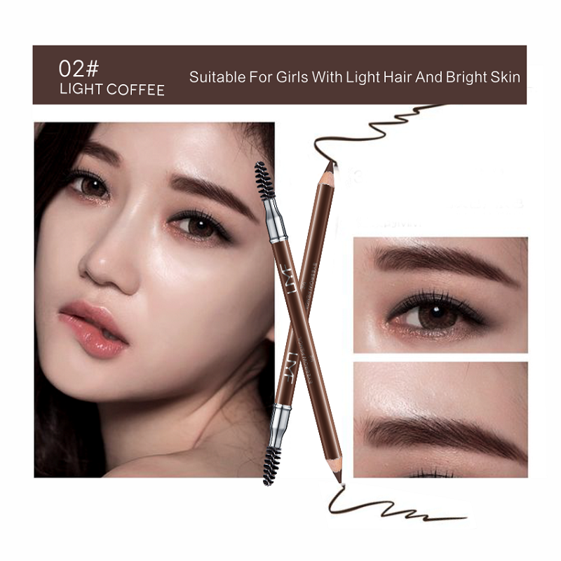 Waterproof Eyebrow Pencil With Brush Makeup Pen Permanent Eye Liner Black Brow Paint Eyebrow Pencil