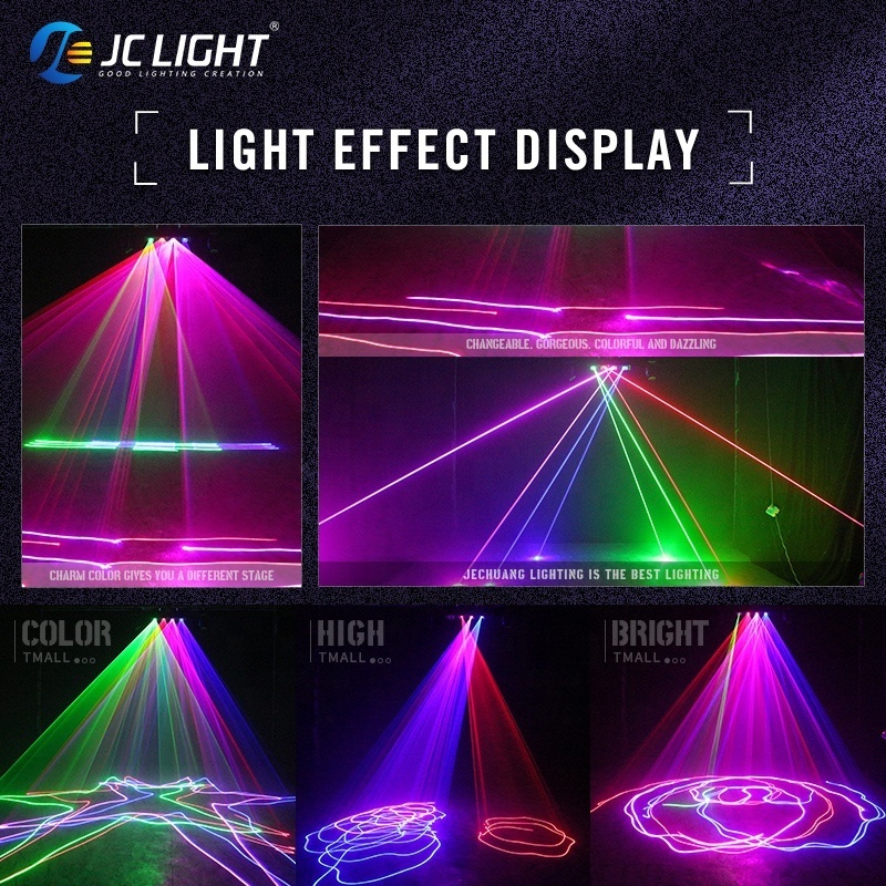 Disco Lights 4 Head Rgb violet Full Color Lazer Dmx Dj Disco Club Party Show Laser Light