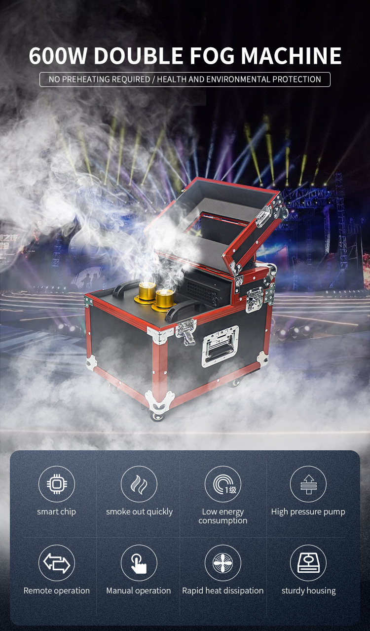 2021 China Manufacture 600w Haze Machine Smoke Fog Dmx Hazer  For Stage Party With Flight Case