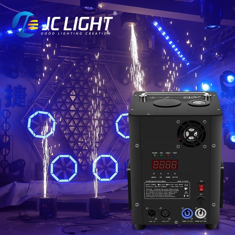 4pcs Sparklers Machines Wedding Party Stage Fireworks 600w Remote Dmx Cold Spark Machine with Flight case