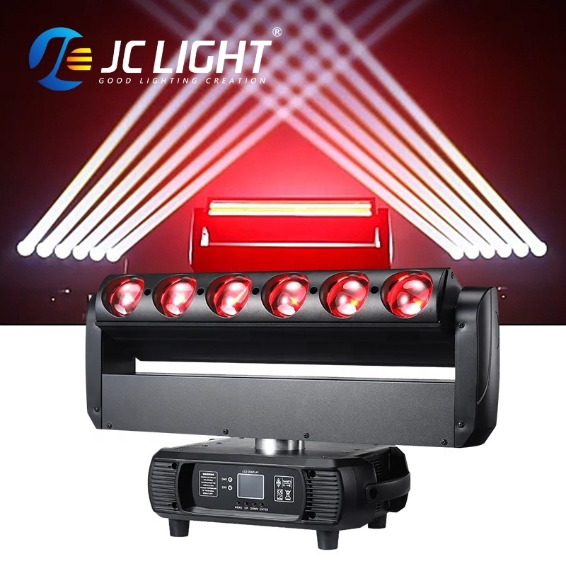 Double-sided Dj Strobe Lights Bar 6x60w Led Beam Wash Moving Head With Zoom For Disco Dj Events