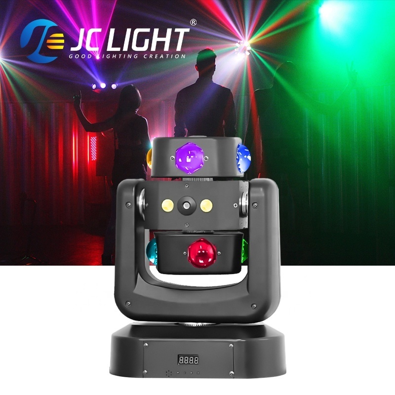 JC Led Arm Wind Fire Wheel Light Rotating BeamStrobe Laser Effect Disco Bar Moving Head Dj Laser Light