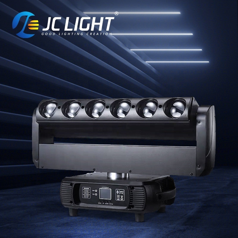 Double-sided Dj Strobe Lights Bar 6x60w Led Beam Wash Moving Head With Zoom For Disco Dj Events