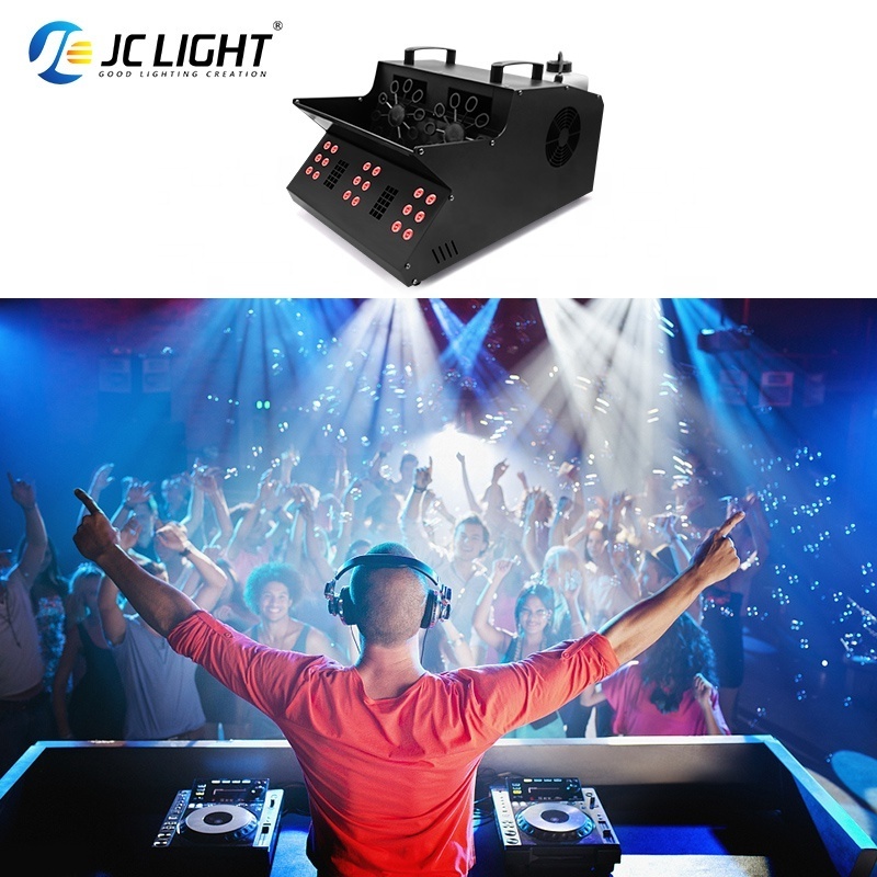 Stage Dmx Remote Control Smoke 1500w Led Bubble Fog Machine For Party And Wedding