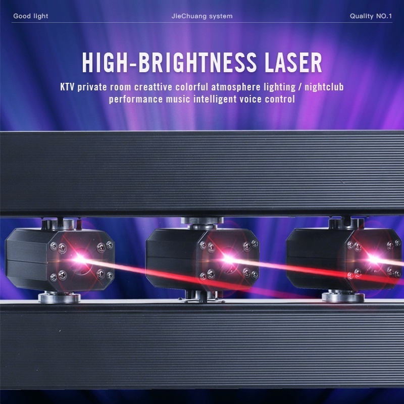 Six-axis Led Beam+ Laser Strobe 3 In 1 Dot Matrix Marquee 6 Eyes Moving Head Lazer Dj Equipment Dmx Laser Light Bar