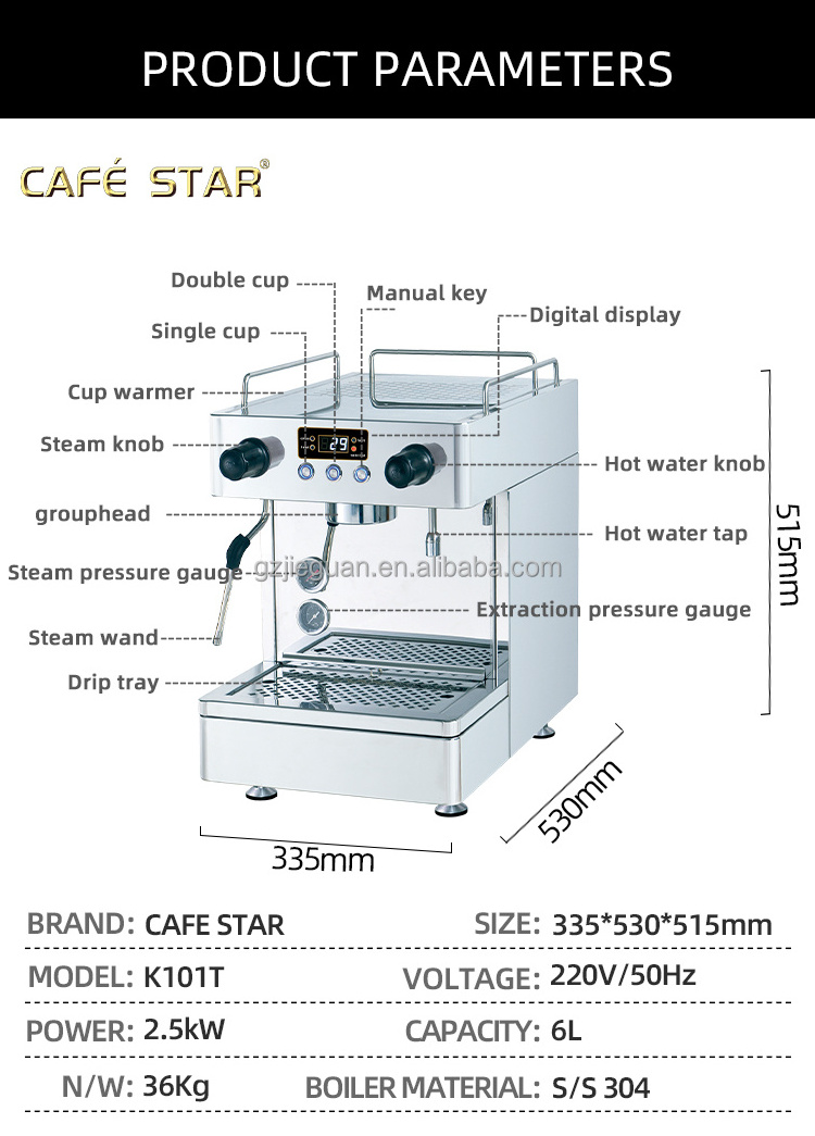 Factory Price Hot Sale Single Semi-automatic Coffee Machine espresso coffee machine  K101T Coffee Maker