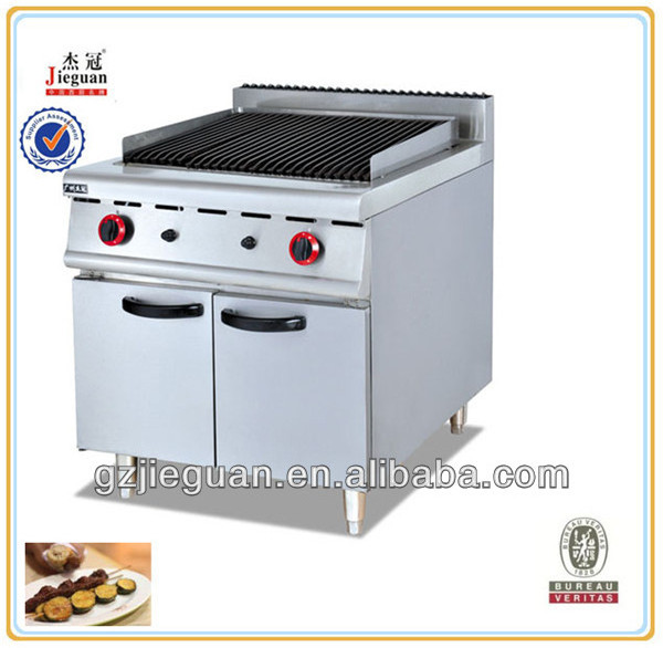 Hot sale vertical Gas Char grill/Lava rock grill with cabinet