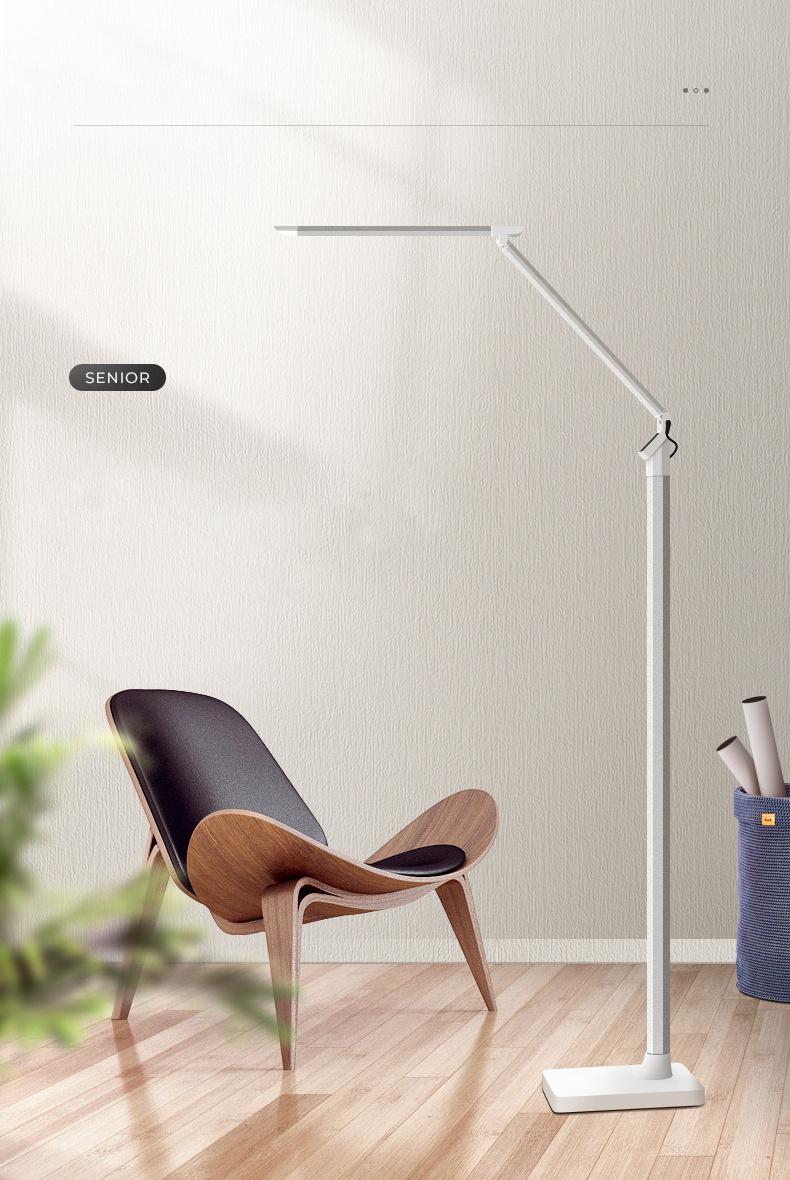 12W Dimmable Adjustable Swing Arms LED Floor Lamp for nail salon beauty eyelash extension fill light lighting