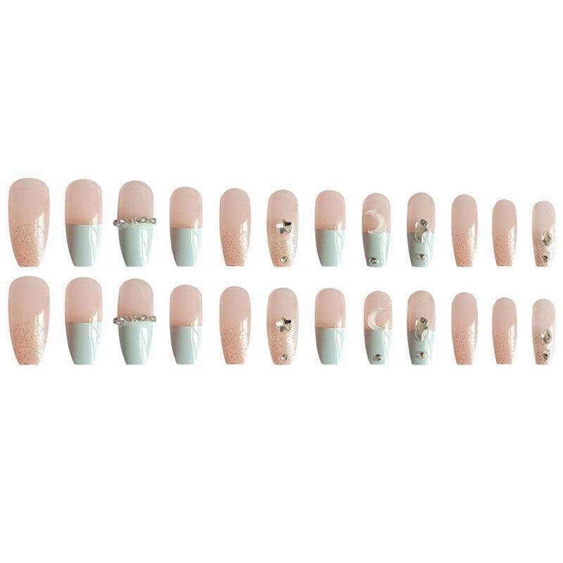 Factory price Rainbow Full Cover False Nail Art artificial fingernails Long Tips Coffin Designed Press On Nails