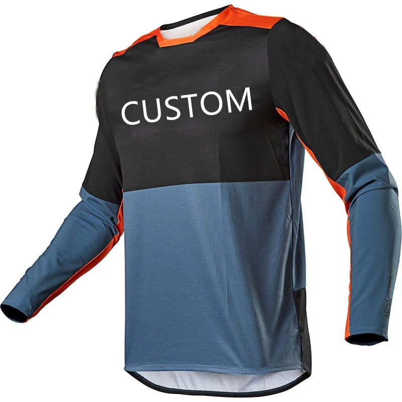 wholesale oem design motocross jersey long sleeve blank mtb cycling downhill jersey