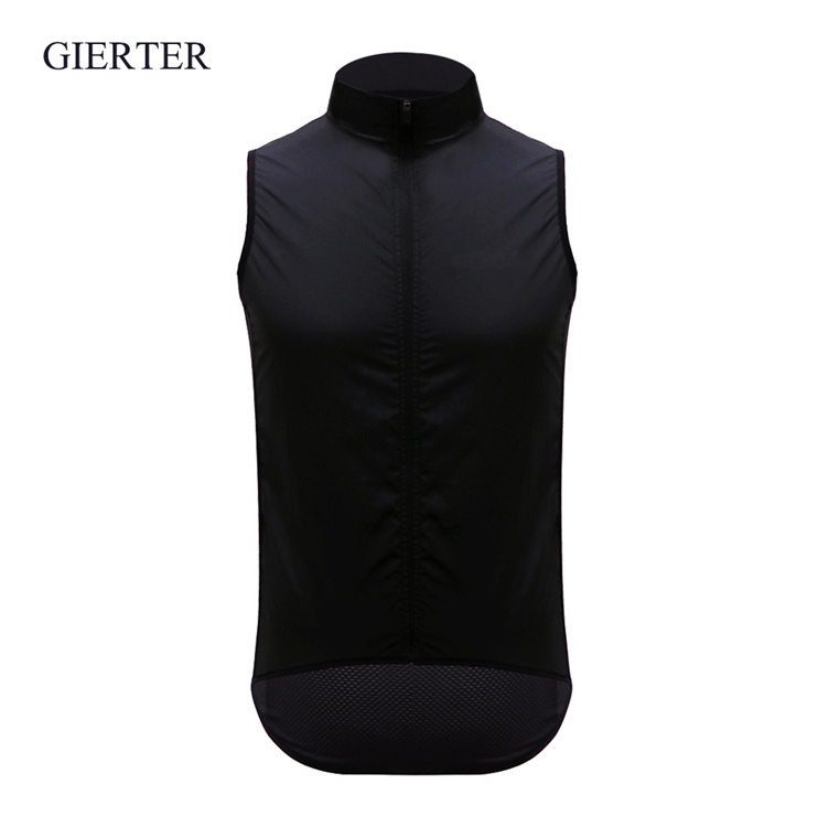 Wholesale custom sublimation cycling vest 100% polyester breathable sleeveless shirts bike gilet cycling windbreaker