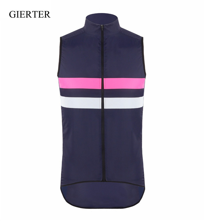 Wholesale custom sublimation cycling vest 100% polyester breathable sleeveless shirts bike gilet cycling windbreaker