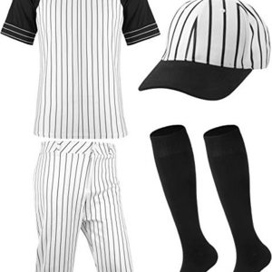 Custom Sublimation Baseball Uniforms Youth Pinstripe Baseball Pants Polyester Sports Mens Baseball Jersey + Cropped Pants Set