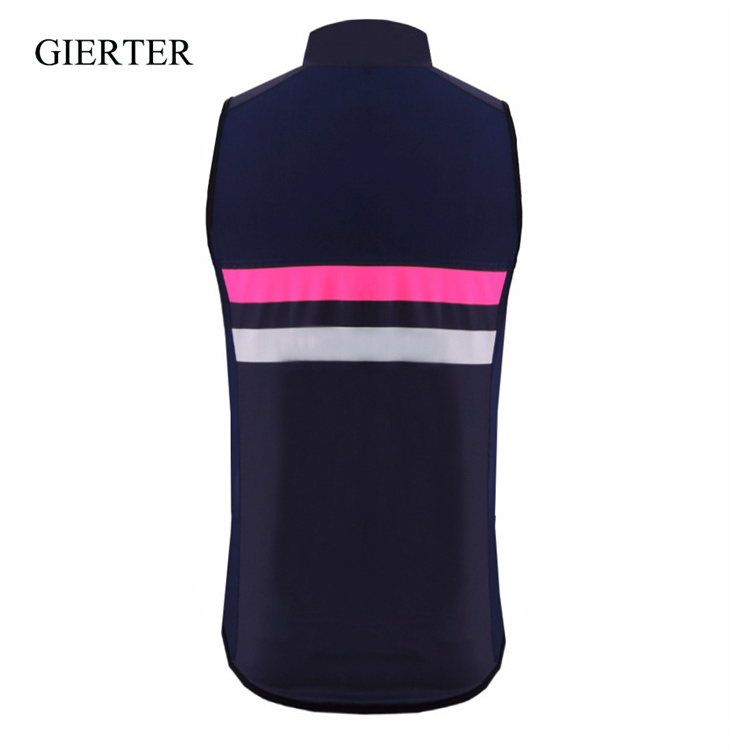 Wholesale custom sublimation cycling vest 100% polyester breathable sleeveless shirts bike gilet cycling windbreaker