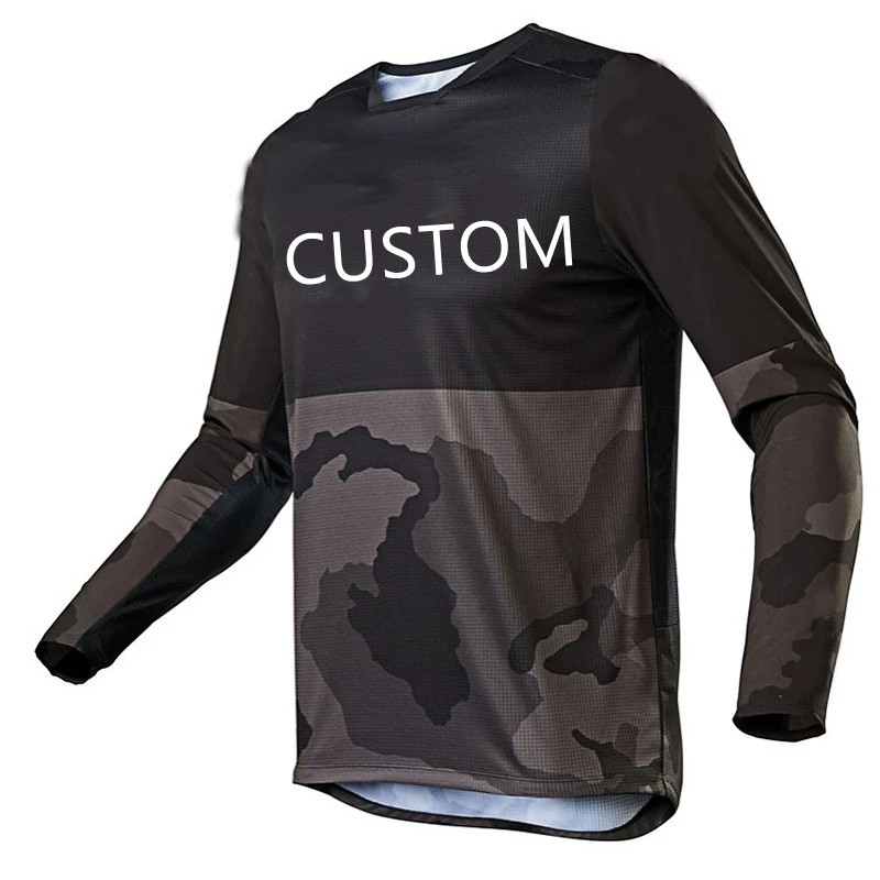 wholesale oem design motocross jersey long sleeve blank mtb cycling downhill jersey