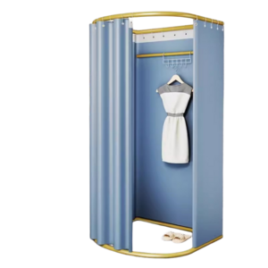 Customize Retail Clothing Store Simple Fitting Room Metal Mobile Dressing Room