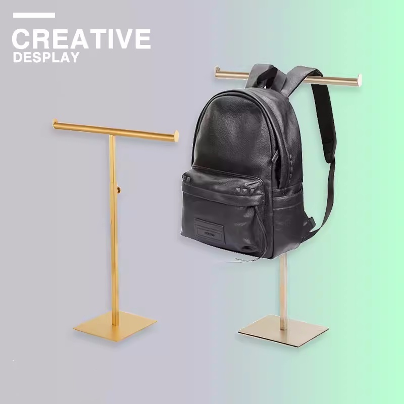 silk scarf display stand backpack rack stainless steel T-frame clothing store  tie  bag holder  scarf display rack