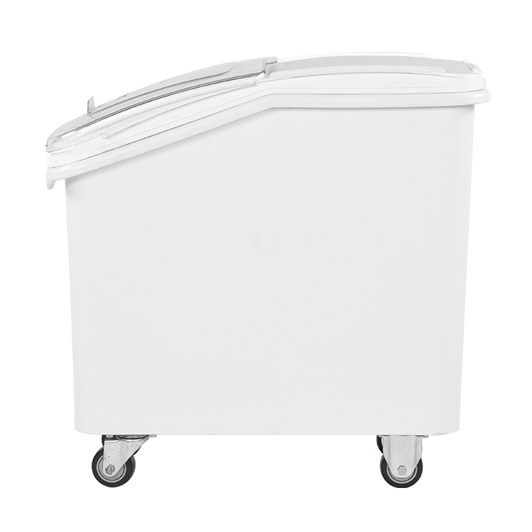 Accept Custom Log Ingredient Mobile Storage Cart 81L Sugar Flour Bin Storage Bin With Lid