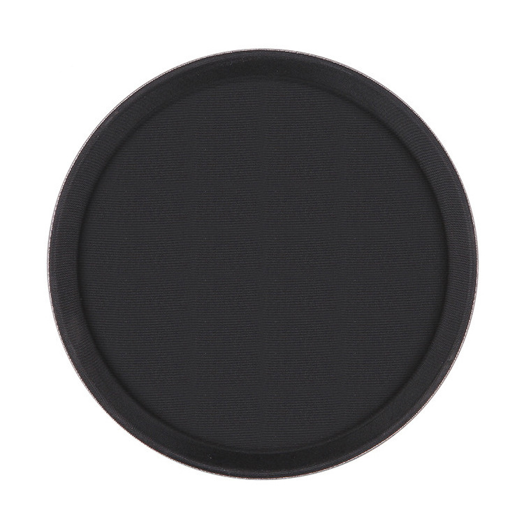 Custom Black/Brown Serving Tray Modern Round Non-slip tray