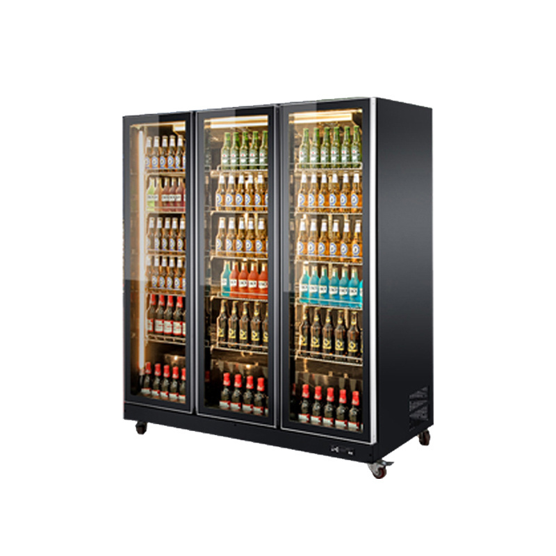 Bar Refrigerator Store Equipment Display Cabinet Convenience Store Glass Door Upright Freezer Pepsi Refrigerator