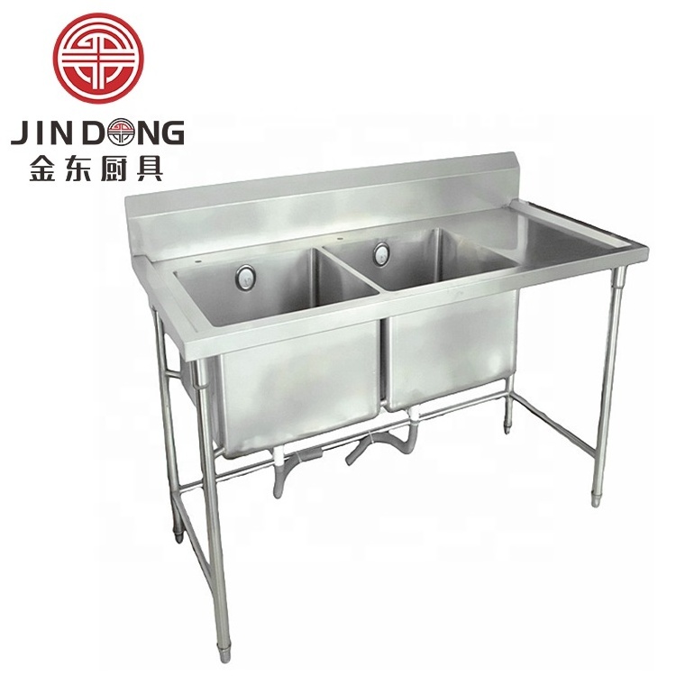 hot sale stainless steel double bowl kitchen sink Assemble sink table