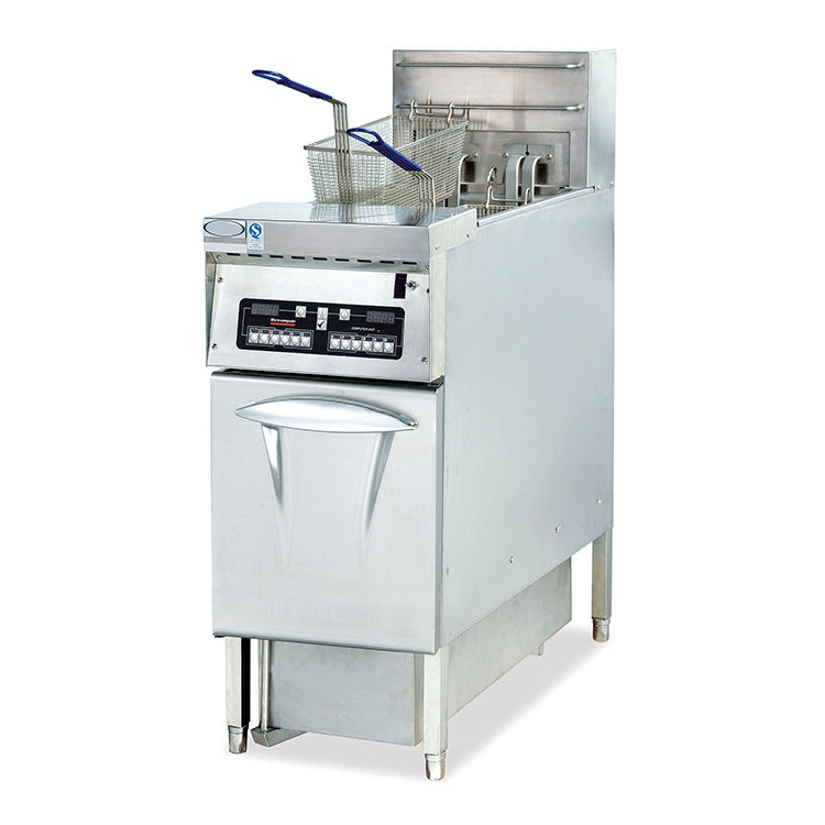 American Style Commercial KFC Potato Chip Vertical Gas Temperature Controlled Deep Fryer