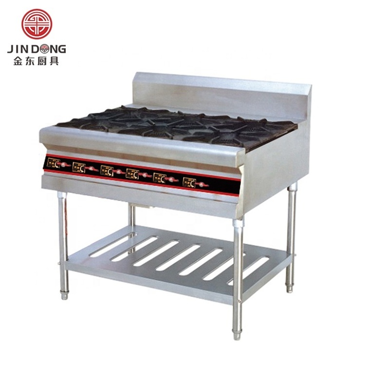 Commercial LPG Natural gas stove 6 burners industrial stove gas burner hotel Kitchen restaurant stove gas burner