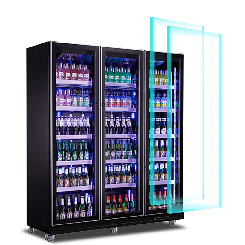 Bar Refrigerator Store Equipment Display Cabinet Convenience Store Glass Door Upright Freezer Pepsi Refrigerator